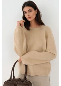 Weicher Strukturierter Rundhals Basic Pullover