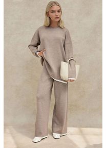 Pullover & Weitgeschnittene Hose Strick Co-Ord-Set