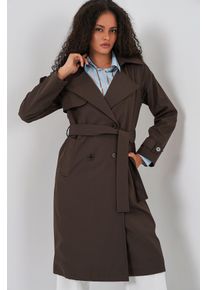 Doppelreihiger langer Trenchcoat