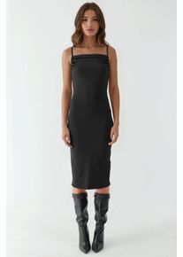 Cowl Neck Bodycon Midikleid