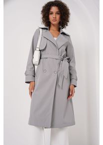 Doppelt breiter langer Trenchcoat