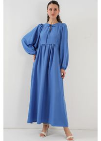 Gemustertes Maxikleid mit Schleife