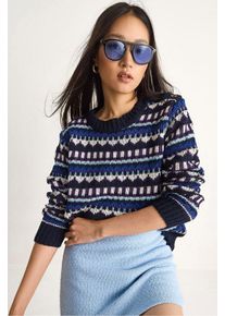 Ethnisch gemusterter Strickpullover