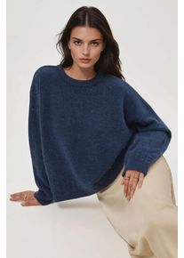 Geflochtener, detailliert strukturierter Rundhals-Pullover