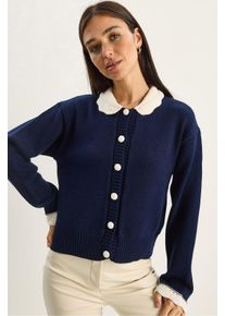 Dicker Rippenstrick-Cardigan mit Knopfverschluss