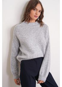 L&auml;ssiger Crewneck-Dickstrickpullover