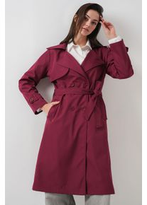 Doppelt gelegter langer Trenchcoat