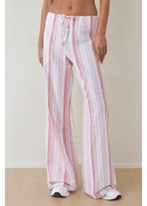 Weite gestreifte Relaxed Fit Hose
