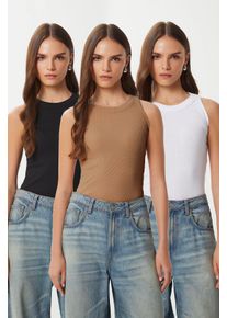 Fitted Baumwolle 3er-Pack Tanktop