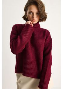 &Uuml;bergro&szlig;er Strickrollkragenpullover