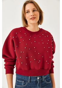 Musterpullover mit Rundhals und Pompon