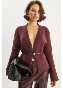 G&uuml;rtel-Details Cardigan