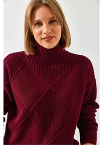Strickpullover mit Stehkragen