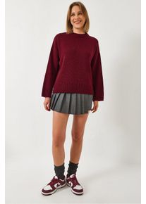 L&auml;ssiger Fit Rundhals-Rippstrickpullover