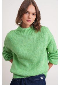 L&auml;ssiger Schnitt Rundhals Dickstrickpullover