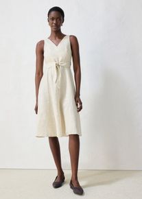 bonprix Midikleid aus reinem Leinen, beige, Gr.52, Midikleid aus reinem Leinen, aus Leinen