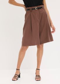bonprix Bermuda aus flie&szlig;ender Viskose, braun, Gr.50, elegante Bermuda aus flie&szlig;ender Viskose