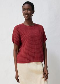 bonprix Ajour-Pullover aus Viskose-Mix, rot, Gr.48/50 (XL), trendiger Ajour-Pullover, aus Viskose