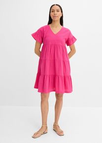 bonprix Kleid aus reiner Baumwolle, pink, Gr.54, Tunika-Kleid aus reiner Baumwolle, 100% Baumwolle