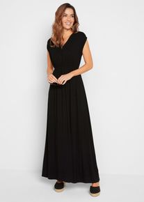 bonprix Jersey-Maxikleid aus Viskose-Mix, schwarz, Gr.48/50 (XL), Attraktives Shirtkleid in Maxil&auml;nge, aus Viskose