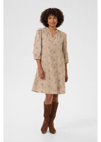 Cream Kleid A-shape beige