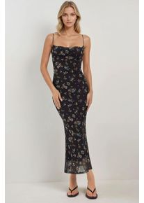 Bedrucktes Bodycon-Maxi-Kleid