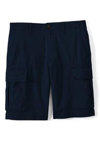 LANDS' END Classic Fit Stretch-Cargoshorts mit Komfortbund, 26 cm, Herren,  Blau, Elasthan/Baumwoll-Mischung, by Lands' End