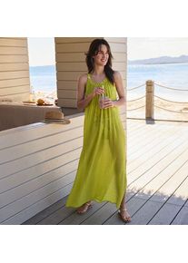 LANDS' END Durchscheinendes Ripp-Maxi-Strandkleid, Damen,  Gr&uuml;n, Viskose-Mischung/Polyester-Mischung, by Lands' End