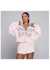 Myprotein MP Damen Lift Graphic Lifestyle Hoodie mit Rei&szlig;verschluss - Babyrosa - XL