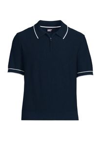 LANDS' END K&uuml;hlendes Strick-Poloshirt, Herren,  Blau, by Lands' End