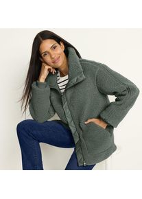 LANDS' END Teddyjacke, Damen,  Gr&uuml;n, Polyester, by Lands' End