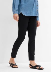 bonprix Stretch- Umstandshose mit schmal zulaufendem Bein, schwarz, Gr.38, Bequeme Bengalin-Hose mit Elasthan f&uuml;r hohen Tragekomfort, aus Bengalin