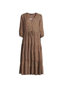 LANDS' END Midikleid mit Stufenrock, Damen,  Braun, by Lands' End