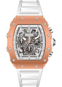 Invicta Racing 69702 Herrenuhr - Quarzwerk - Acryl mit silbernem Zifferblatt - 43 mm