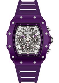 Invicta Racing 69709 Herrenuhr - Quarzwerk - Acryl mit silbernem Zifferblatt - 43 mm
