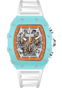 Invicta Racing 69708 Herrenuhr - Quarzwerk - Acryl mit silbernem Zifferblatt - 43 mm