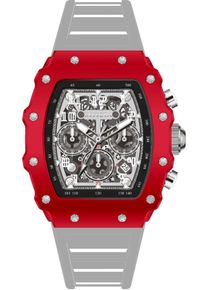 Invicta Racing 69692 Herrenuhr - Quarzwerk - Acryl mit silbernem Zifferblatt - 43 mm