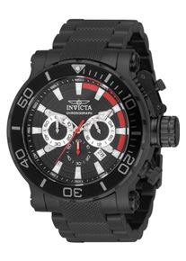 Invicta Coalition Forces 50227 Herrenuhr - Quarzwerk - Edelstahl mit schwarzem Zifferblatt - 52 mm