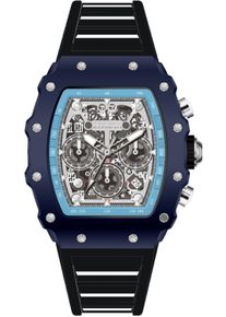 Invicta Racing 69707 Herrenuhr - Quarzwerk - Acryl mit silbernem Zifferblatt - 43 mm