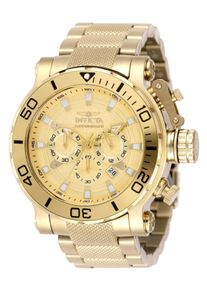Invicta Coalition Forces 50231 Herrenuhr - Quarzwerk - Edelstahl mit goldenem Zifferblatt - 52 mm
