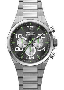 Invicta Speedway 50427 Herrenuhr - Quarzwerk - Edelstahl mit schwarzem Zifferblatt - 44 mm