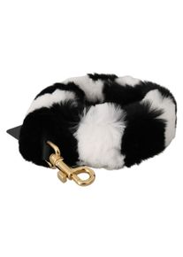 Dolce & Gabbana Dolce & Gabbana noir blanc lapin fourrure accessoire &eacute;paule