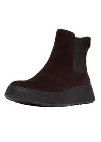 fitflop Fit Flop - "F-Mode" Stiefeletten f&uuml;r Damen, Wildleder, flach geformter Absatz (Braun)