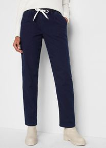 bonprix Mom-Jeans Mid Waist Thermo mit Bequembund, blau, Gr.40, Modische Thermo-Schlupf-Jeans mit elastischem Bund, innen angeraut, 70% Baumwolle
