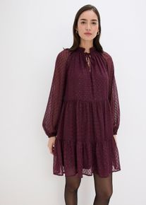 bonprix Tunika-Kleid mit Glitzereffekt, rot, Gr.48, modisches Tunika-Kleid mit Glitzereffekt