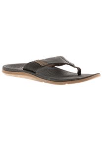 Reef Santa Ana Herren Leder Zehensteg Flip-Flops schwarz