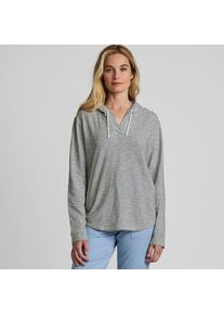 LANDS' END Flammgarn-Kapuzenshirt, Damen,  Wei&szlig;, Baumwolle, by Lands' End