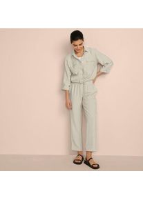 LANDS' END 7/8-Twillhose, Damen,  Beige, Polyester/Viskose, by Lands' End