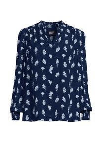LANDS' END Bluse mit Tunika-Ausschnitt, Damen,  Blau, Viskose, by Lands' End