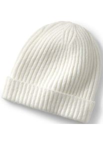 LANDS' END Kaschmirweiche M&uuml;tze, Damen,  Wei&szlig;, Elasthan/Polyacryl/Polyester-Mischung, by Lands' End